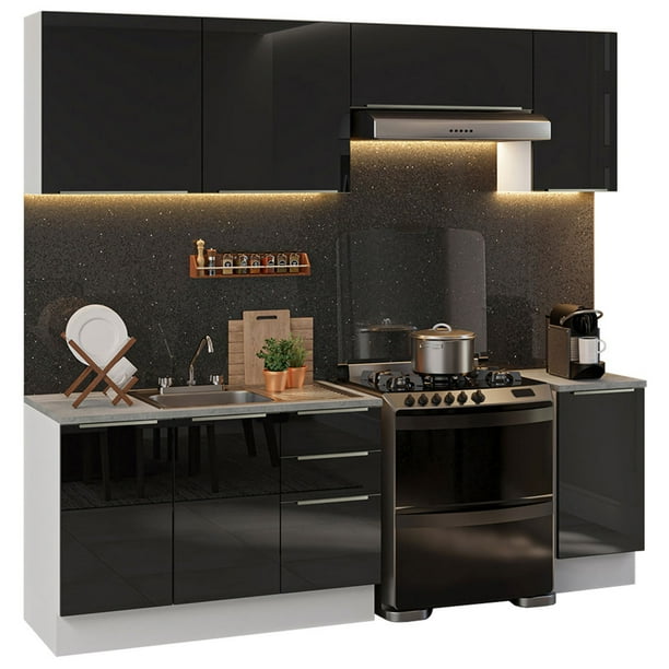 Cocina Integral Modular Luna Madesa 240cm con Acessorios BN