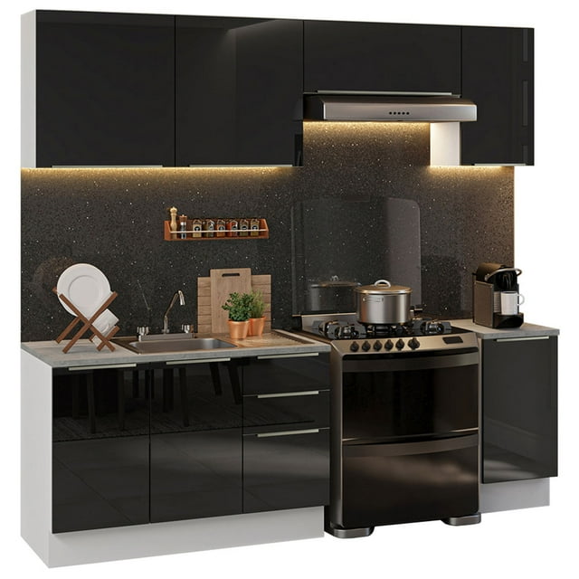 Cocina Integral Modular Luna Madesa 240cm con Acessorios BN