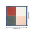 thumbnail image 3 of Women Contrast Color Square Scarf 27.6"x27.6" Satin Silky Head Wrap Bandanas, 3 of 6