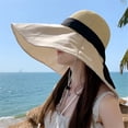 thumbnail image 2 of DondPO Beach Cap Women‘s Oversized Female And Small Holiday Spring Summer Foldable Hat Sun Visor Hats for Women Straw Hats for Women, 2 of 4