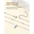 thumbnail image 6 of FindChic Layered Cross Necklace for Women, Silver Cross Pendant Necklace Trendy Beaded Chain Choker Necklaces Christian Faith Jewelry Gifts for Women, 6 of 9