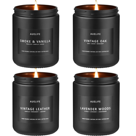 Set de Velas Aromáticas Auelife 4-Pack para Hombre