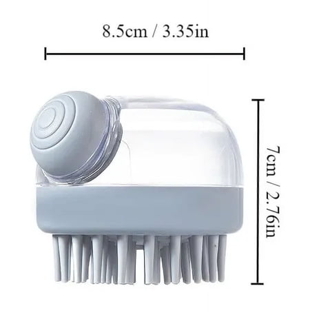 Dog Shower Brush Pet Dog Grooming Massage Bath Cleaning Brush with Shampoo Dispenser for Long Hair Dogs and Cats Shower