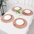 thumbnail image 7 of Unique Bargains Set of 6 Faux Leather Placemats Pink, 7 of 7