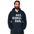 thumbnail image 5 of Eat Sleep Fish Fishermen's Life Funny Hoodie Sweatshirt Women Men Brisco Brands M, 5 of 6