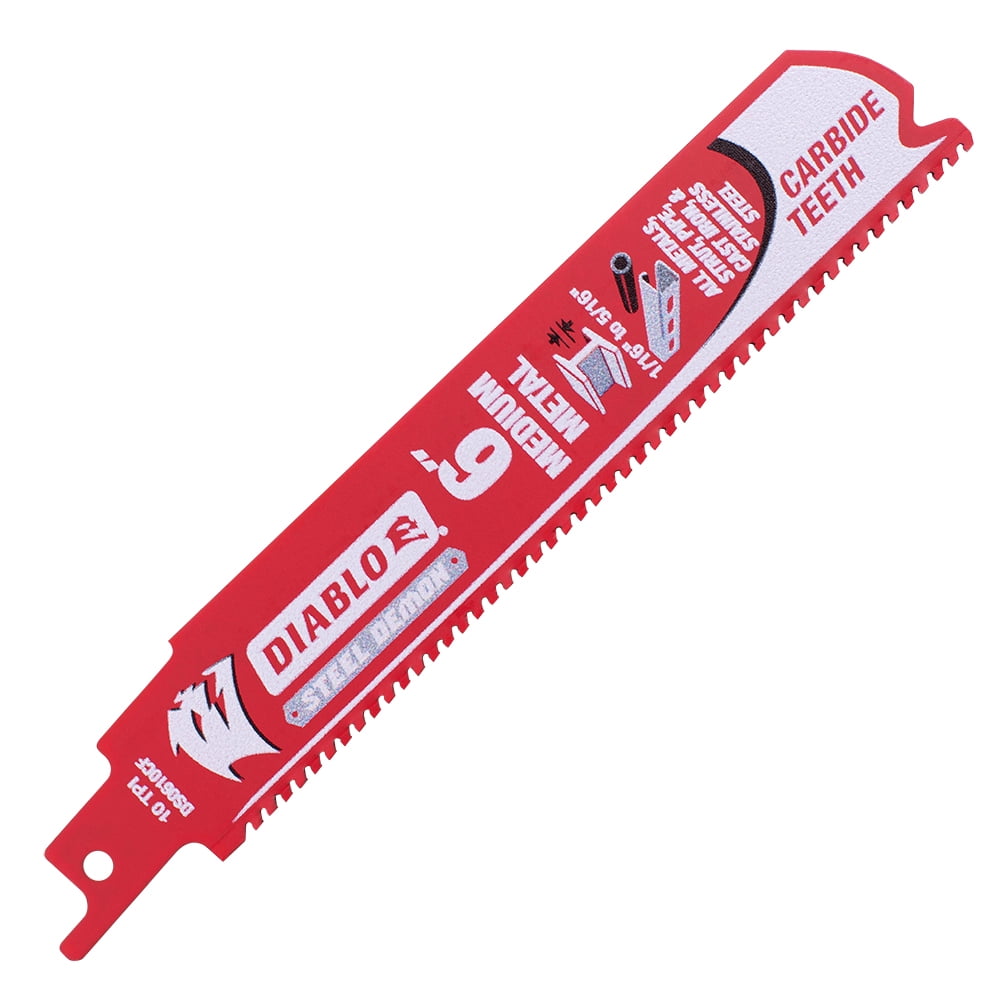 3 Pack DIABLO STEEL DEMON EXTREME METAL Reciprocating Saw Blades Carbide Tipped for Medium Metal 1/16"-5/16" 6" x 1" 10 TPI