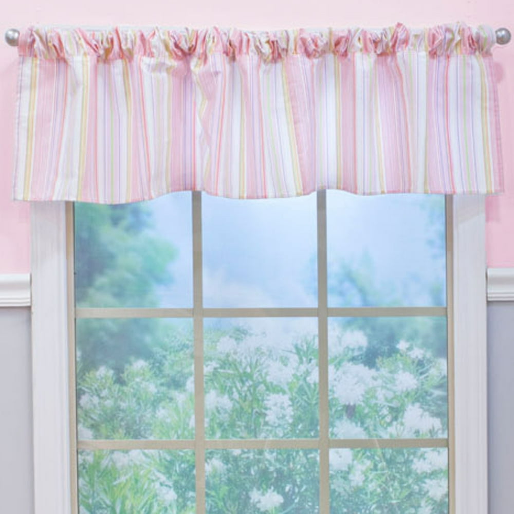 Pink Stripe Window Valance