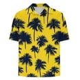 thumbnail image 5 of AHTJRT Men's Hawaiian Shirt Watercolor Hibiscus Design Lightweight & Breathable for Poolside Relaxation Yellow 3XL, 5 of 5