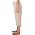 thumbnail image 4 of Women's Alfred Dunner Button Hem Denim Capri Pant Color: Navy Size: 12, 4 of 4