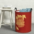 thumbnail image 6 of ZICANCN Laundry Basket Organizer, Brave Slogan Vintage Print Red Collapsible Hamper for Bathroom Bedroom Laundry Room, Small Size, 6 of 7