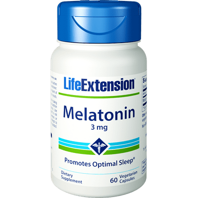 Life Extension Melatonin Vegetarian Capsules, 3mg, 60 Ct