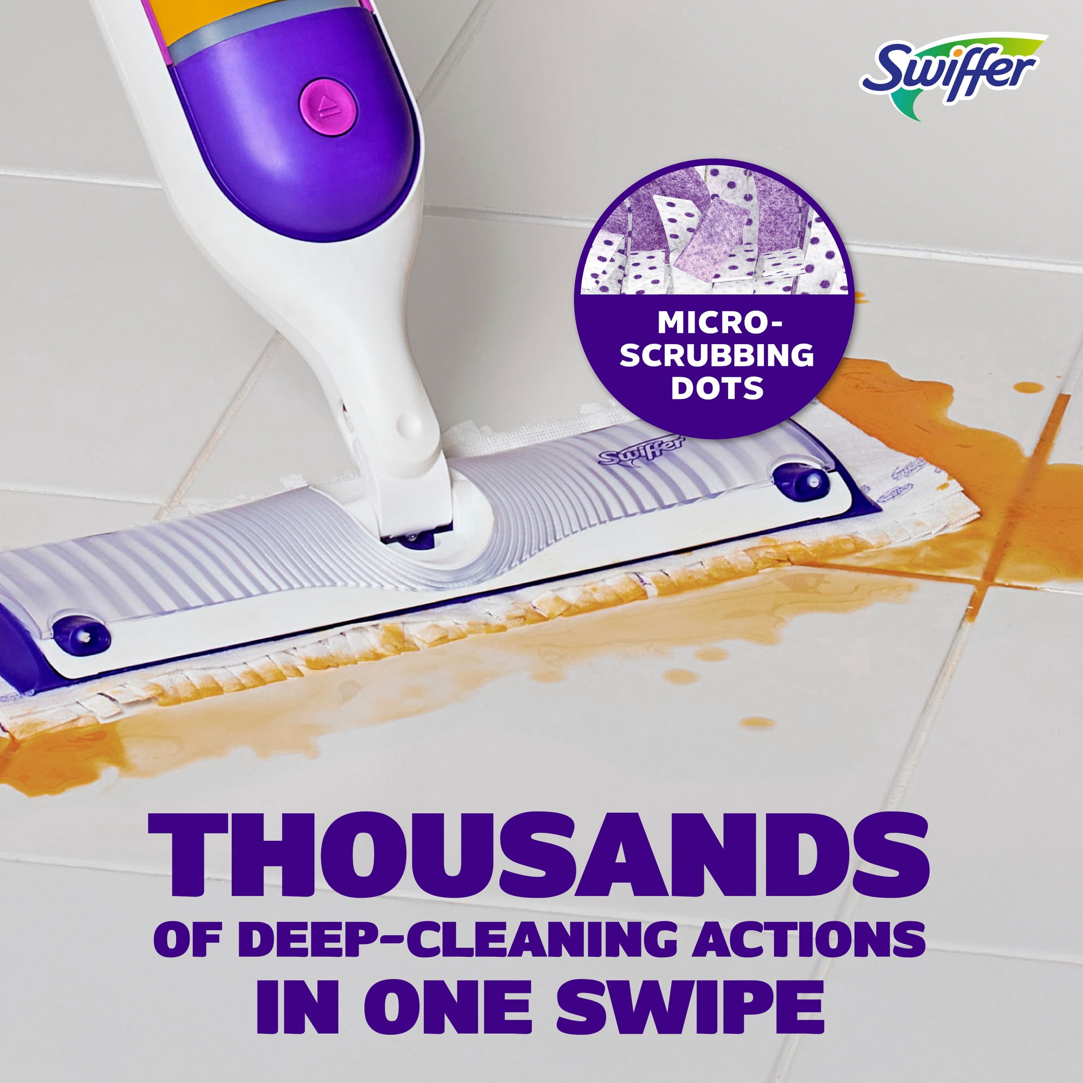 Swiffer PowerMop Anti-Bacterial Refill Solution, Lemon, 2-Pack