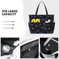 thumbnail image 3 of Large Beach Bags Water-resistant Sandproof - Starry sky bat Cute Beach Tote Bags for Women with Zipper, 3 of 6
