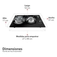 thumbnail image 2 of Parrilla de Gas 2 Quemadores Empotrable MAYWARE HY-3000G, 2 of 9