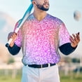 thumbnail image 6 of Balery Colorful Glitters Baseball Jersey for Men Casual Button Down Shirts Short Sleeve Active Team Sports Uniform-Medium, 6 of 9