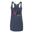 thumbnail image 2 of Wild Bobby Loved John 3:16 Inspirational/Christian Women Tri-Blend Racerback Tank Top, Vintage Navy, Medium, 2 of 6