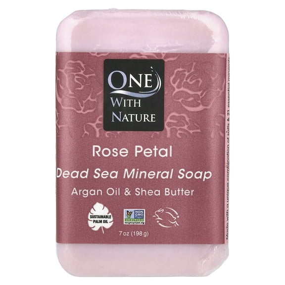 One With Nature Soap Bar, Rose Petal 7 oz