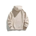 thumbnail image 4 of 50% Off Clear!Mens Sweatshirt Men's Solid Color Casual Fashion Sports Brief Pocket Long Sleeved Hooded Gift for Men,Beige_M, 4 of 8