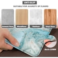 thumbnail image 4 of Marble Kitchen Rugs Abstract Blue Jade Texture Gold Ombre Modern Ink Art Decor Kitchen Floor Mat Cushioned Memory Foam Padded PVC Leather Heavy Duty Comfort Standing Runner Rugs, 4 of 6