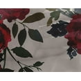 thumbnail image 4 of oneOone Georgette Viscose Maroon Fabric Leaves & Rose Floral Craft Projects Decor Fabric Printed By The Yard 42 Inch Wide, 4 of 4