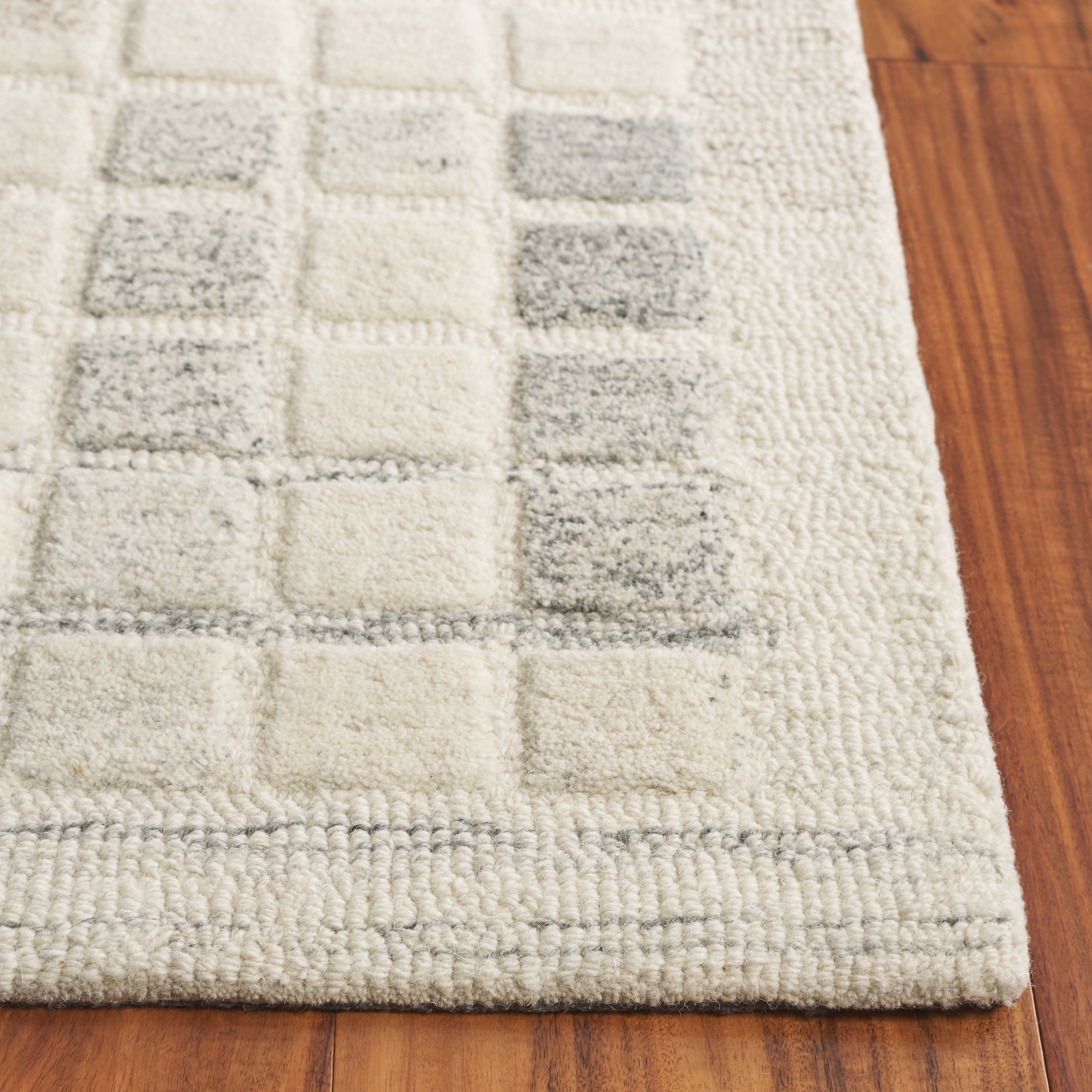 SAFAVIEH Ebony Risto Geometric Area Rug, Ivory/Gray, 9' x 12'