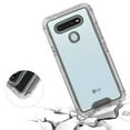 thumbnail image 2 of GSA 3-in-1 Snap-On Transparent Hybrid Case for LG K51 - Clear, 2 of 4