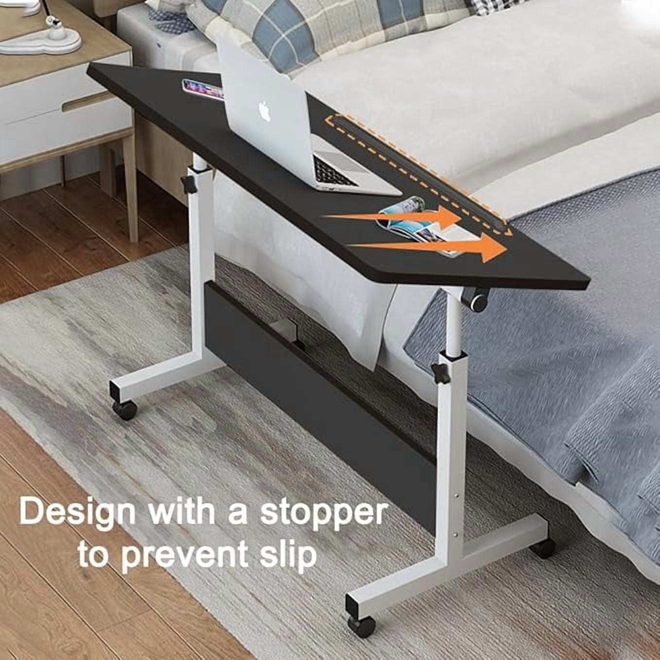 WXJHL Rolling Desk Adjustable Height,Rolling Computer Cart,Portable Laptop Desk,Small Adjustable Home Office Desk,Rolling Laptop Desk,Small Portable Desk