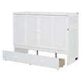 thumbnail image 6 of Aukfa Queen Size Murphy Bed with Charging Station, Cabinet Bed with Storage Drawers for Home/Office/Small Room, Queen Foldable Platform Bed, White, 6 of 8