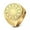 7, variant on Musical Chord Round Signet Ring Stainless Steel Polish Fashion Ring Gold Plated-8