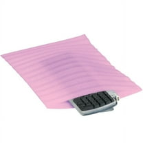 Office Depot® Brand Antistatic Flush-Cut Foam Pouches, 4" x 6", Pink, Case Of 500