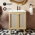 thumbnail image 2 of Classe 24" Freestanding Bathroom Vanity in Natural Oak with Sink Top, 2 of 12