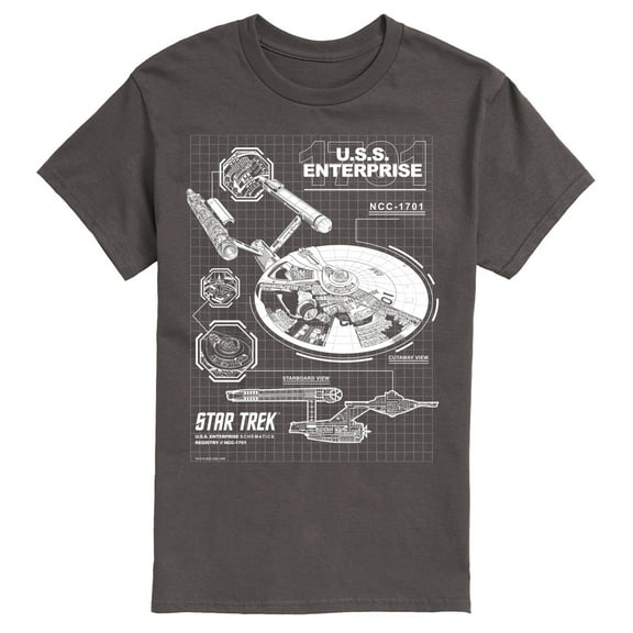 Star Trek - Enterprise Diagram - Men's Short Sleeve Graphic T-Shirt