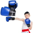 thumbnail image 1 of GoZone 8oz Youth Pro-Style Boxing Gloves – Blue/Black, 1 of 7