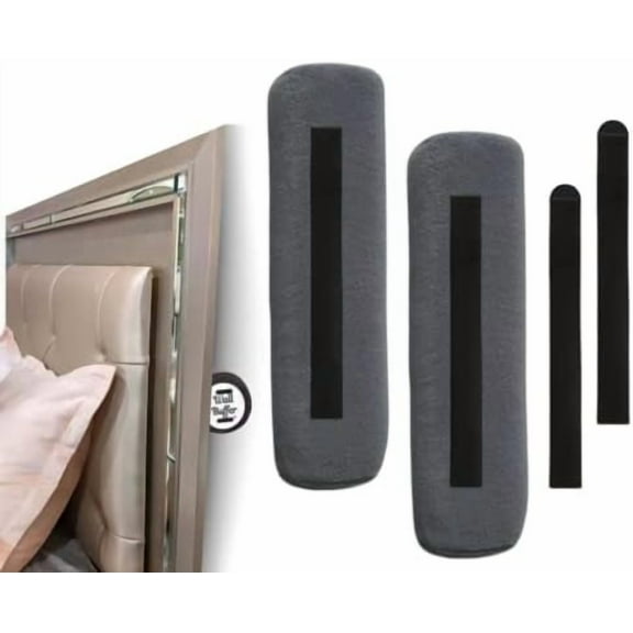Headboard Stoppers for Wall - Soft Bed Stabilizer Against Wall with NO Screws or Holes - Simple Wall Protector Anti Shake Headboard Fix - Noise Free Bed Frame Furniture Bumper - USA