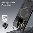 thumbnail image 6 of Large Viewport Design Case for Samsung Galaxy S24 Ultra (Not S24) with Ring Kickstand, Full Camera Lens Protector Large Window Shockproof  Cover Case for Samsung Galaxy S24 Ultra YD-Red, 6 of 9