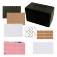 thumbnail image 1 of KAKOWELY index card storage Desktop Index Cards With Lines And Storage Box Set Ideal Note Organization And Data Storage Ideal For Teachers And Office Use4.92"X2.76"X0.04", 1 of 5