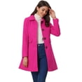 thumbnail image 1 of Abrigo de invierno Allegra K cuello de solapa Rosa Caliente S, 1 of 6