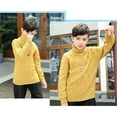 thumbnail image 5 of GYRATEDREAM Unisex Toddler Baby Thicken Turtleneck Sweater Pullover Kid Boys Girls Long Sleeve Warm Fleece Solid Color Knitted Tops Stretch Shirt Clothes for 1-8 Years, 5 of 8