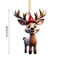 thumbnail image 6 of KCEHTA Elk Christmas Ornaments, Elk Ornaments for Christmas Tree, Cute Cartoon Flat Acrylic Elk Christmas Decorations Indoor for Xmas Party Tree Home Decor, 6 of 6