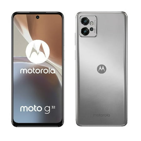 Motorola Moto G32 Dual Sim 64GB ROM + 4GB RAM (GSM Only | No CDMA) Factory Unlocked 4G/LTE Smartphone (Satin Silver) - International Version