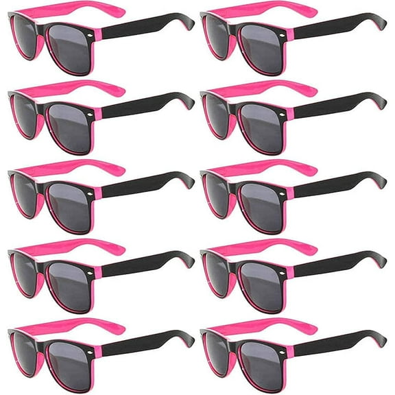 OWL Two Tone Sunglasses for Men Women UV400 Protection Smoke Lens Bulk Sun Glasses (10 Pack)