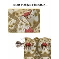 thumbnail image 6 of Brown Desert Camels Living Room Curtains 2 Panel, Tropical Date Coconut Trees Cords Leaves Cafe Window Treatment, Farmhouse Bedroom Bathroom Kitchen Curtains Drapes 104"x45", 6 of 6