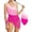Hot Pink, variant on RTKFRFLM Girls One Piece Swimsuit Color Block Splicing One Shoulder Cut Out Mesh Bathing Suit Fashionable Swimwear for Big Kids Beach Summer Pool Navy 11-12 Years