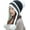 Black White, variant on Women Winter Beanie Hat Earflap Peruvian Warm Slouchy Fleece Lined 3 Pom Poms Knit Sherpa Soft Ski Hats