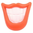 thumbnail image 2 of Funny Pet Dog Puppy Chew Sound Squeaky Giggle Big Smile Lips & Teeth Play Toy Red, 2 of 5