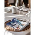 thumbnail image 6 of Navy Blue Christmas Cloth Napkins Set of 8 Reusable Dinner Napkins, Snowman Xmas Tree Snowflake Winter Cocktail Napkin Washable Table Napkins for Wedding/Holiday Party/Baby Shower 20"x20", 6 of 7