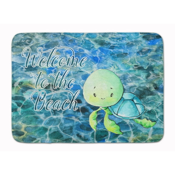 Carolines Treasures BB8520RUG Sea Turtle Welcome Machine Washable Memory Foam Mat 19Hx27W multicolor