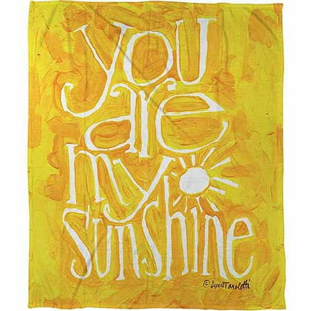 IDG You are my Sunshine Coral Fleece Throw