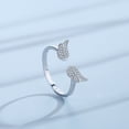 thumbnail image 2 of Fashion Sweet Diamond Angel Wing Silver Ring, 2 of 5