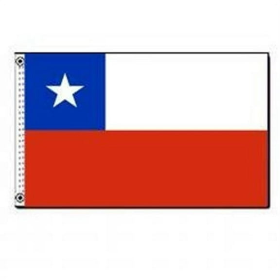 Annin Flagmakers 191625 4 ft. X 6 ft. Nyl-Glo Chile Flag